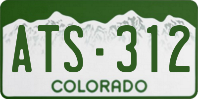 CO license plate ATS312