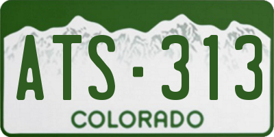 CO license plate ATS313