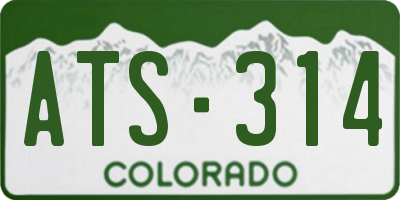 CO license plate ATS314