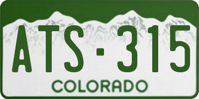 CO license plate ATS315