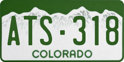 CO license plate ATS318