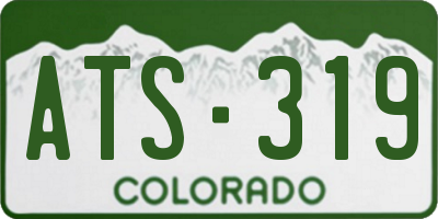 CO license plate ATS319