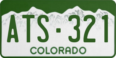 CO license plate ATS321