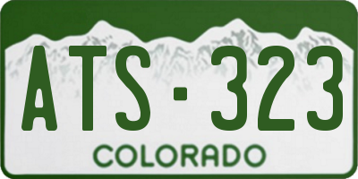 CO license plate ATS323