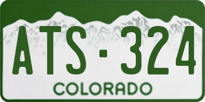 CO license plate ATS324