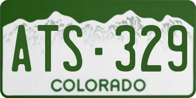 CO license plate ATS329