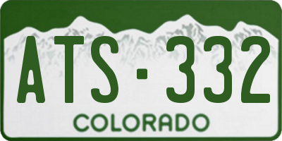 CO license plate ATS332