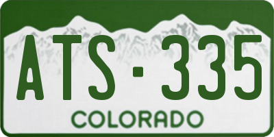 CO license plate ATS335