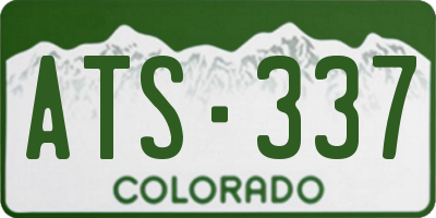 CO license plate ATS337