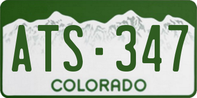 CO license plate ATS347