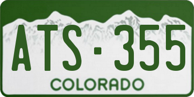 CO license plate ATS355