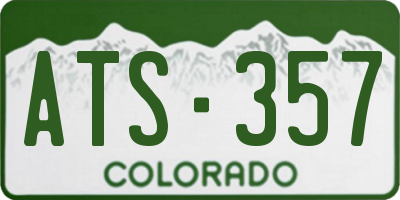 CO license plate ATS357