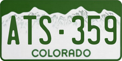 CO license plate ATS359