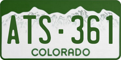 CO license plate ATS361