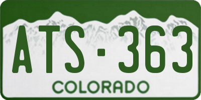 CO license plate ATS363