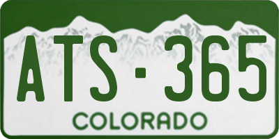 CO license plate ATS365