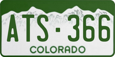 CO license plate ATS366