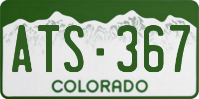 CO license plate ATS367