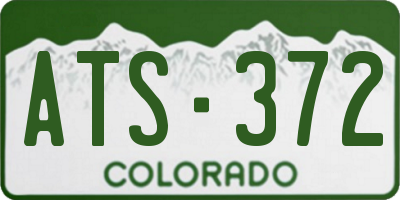 CO license plate ATS372