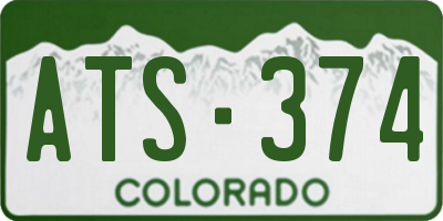 CO license plate ATS374