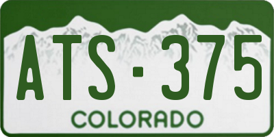 CO license plate ATS375