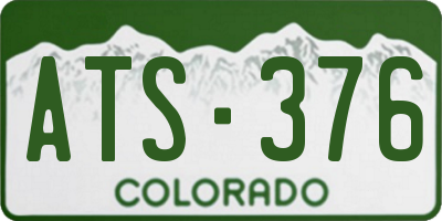 CO license plate ATS376