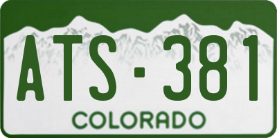 CO license plate ATS381