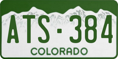CO license plate ATS384