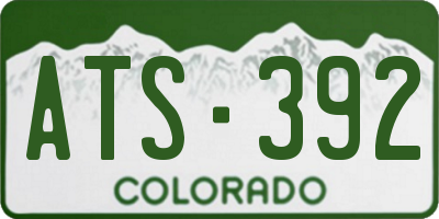 CO license plate ATS392