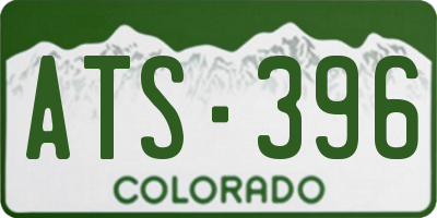 CO license plate ATS396