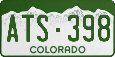 CO license plate ATS398