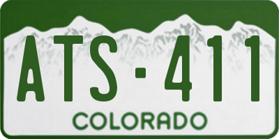 CO license plate ATS411