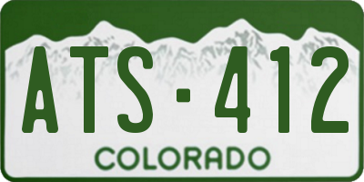 CO license plate ATS412