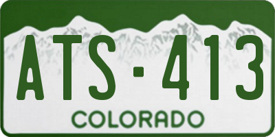 CO license plate ATS413