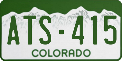 CO license plate ATS415