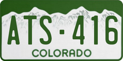 CO license plate ATS416