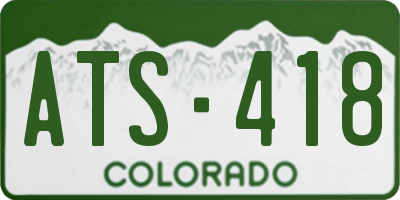 CO license plate ATS418