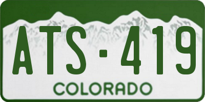 CO license plate ATS419