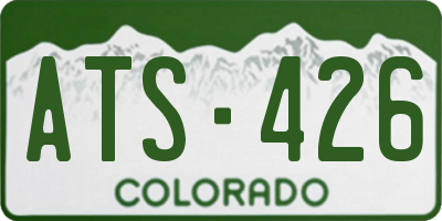 CO license plate ATS426