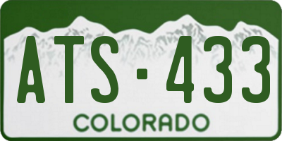 CO license plate ATS433