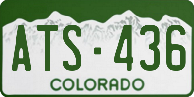 CO license plate ATS436