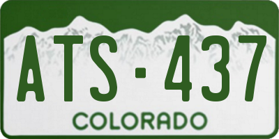 CO license plate ATS437