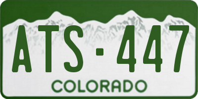 CO license plate ATS447