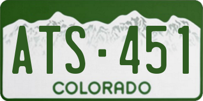 CO license plate ATS451