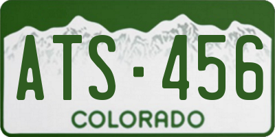 CO license plate ATS456