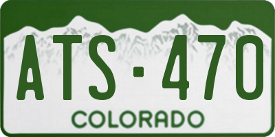 CO license plate ATS470