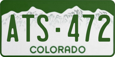 CO license plate ATS472