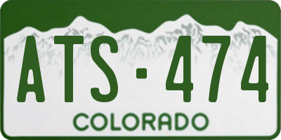 CO license plate ATS474