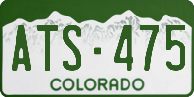 CO license plate ATS475
