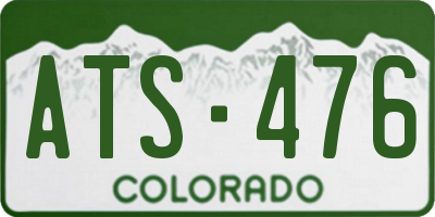 CO license plate ATS476